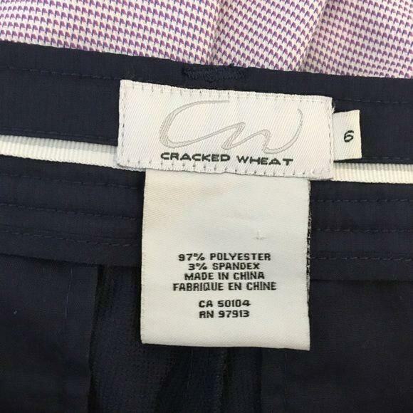 Cracked‎ Wheat Shorts Womans Sz 6 Navy Blue Golf Long Bermuda Crop Stretch - Picture 5 of 5